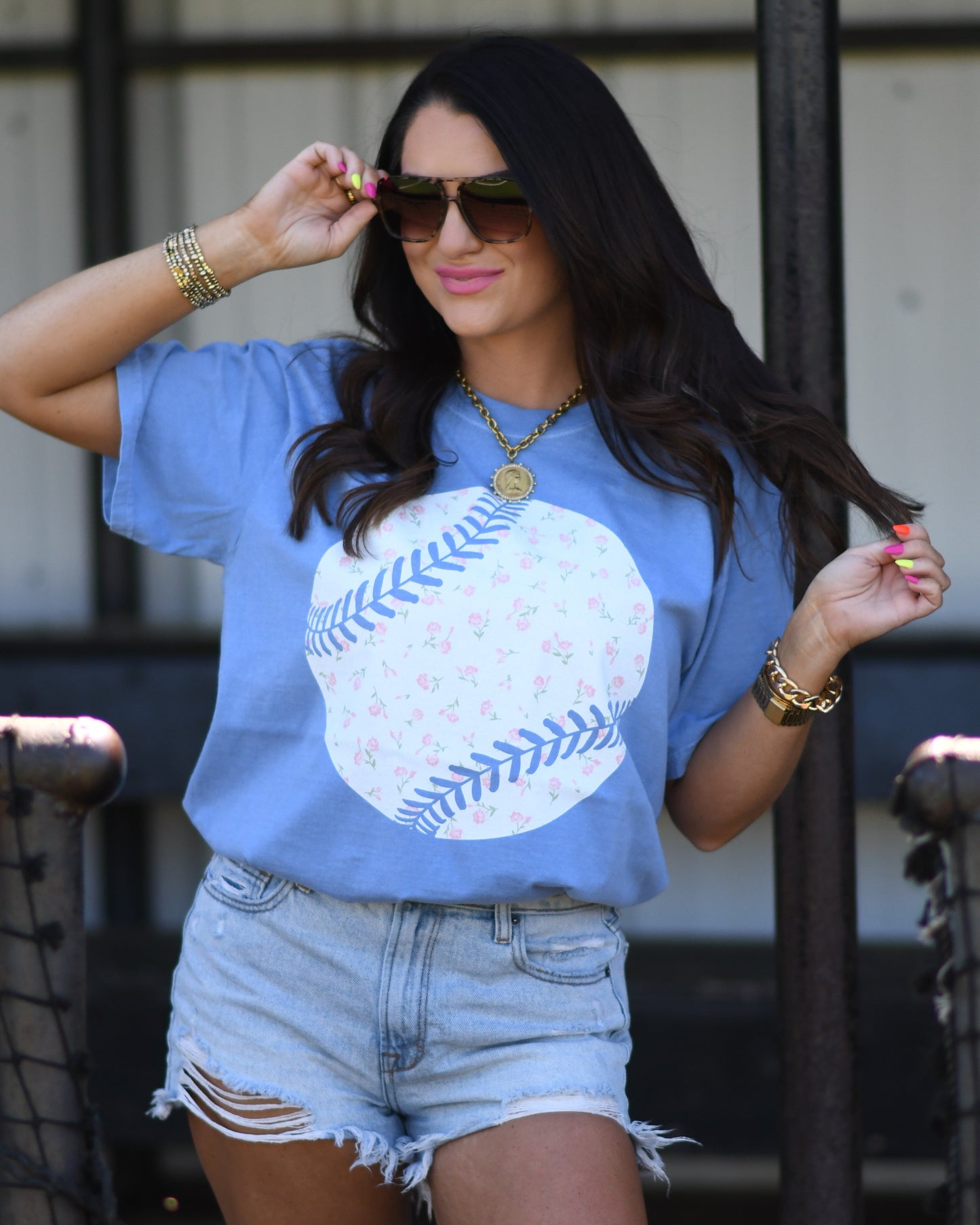 Dainty Florals Baseball Tee