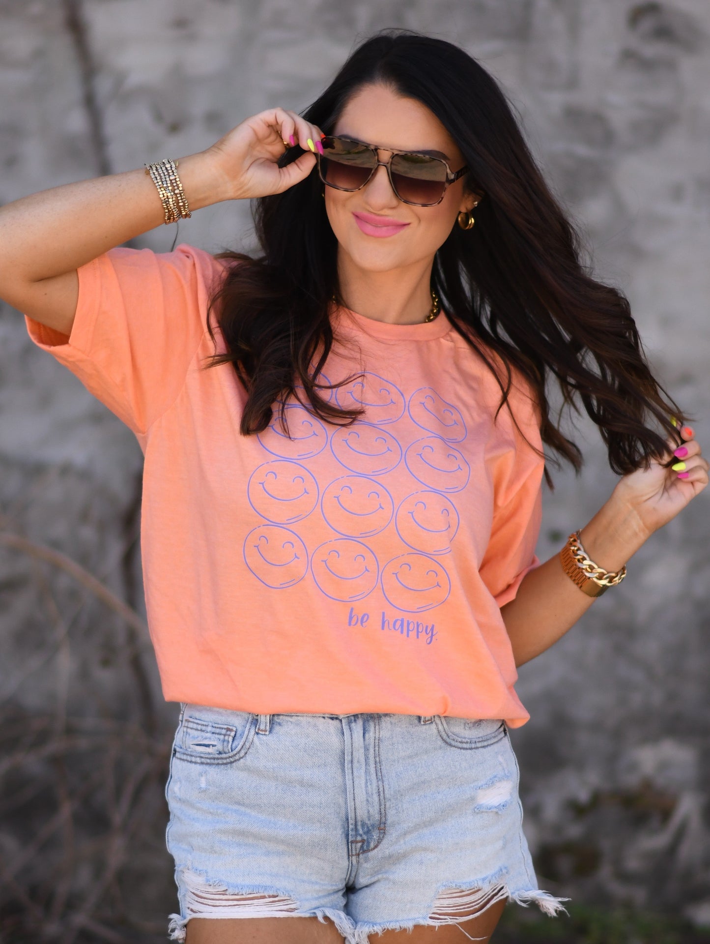 Be Happy Smileys Tee