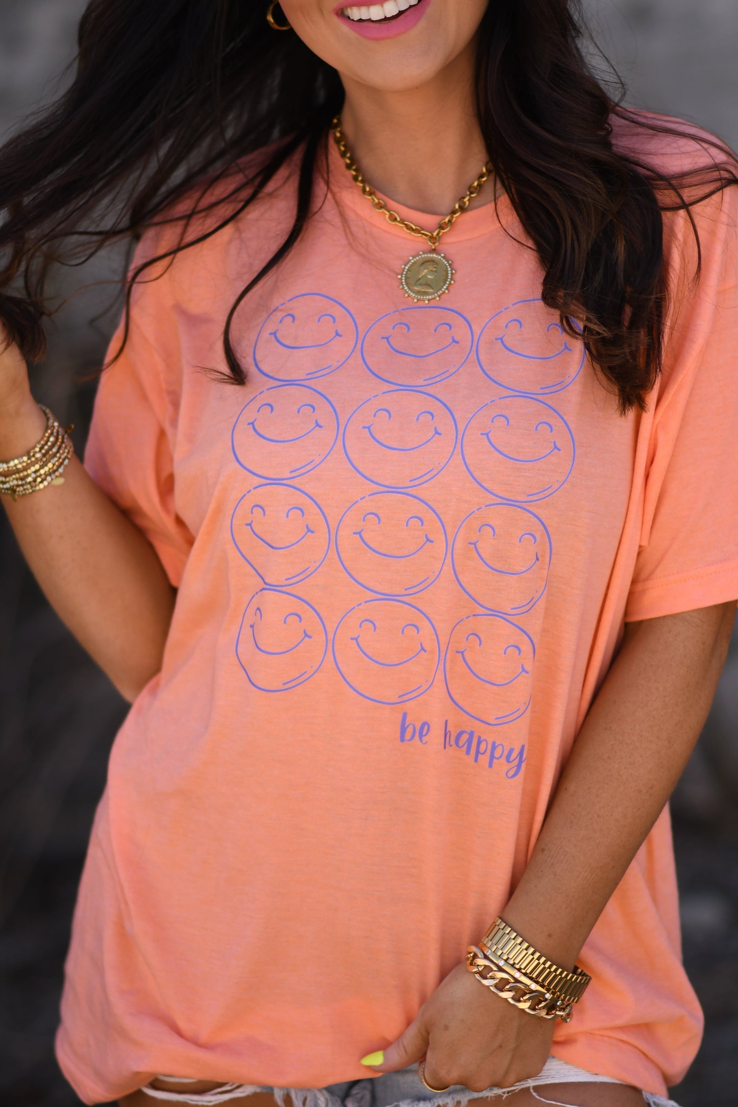 Be Happy Smileys Tee