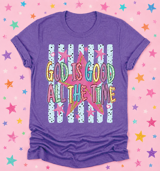 God Is Good All The Time Stripes Tee