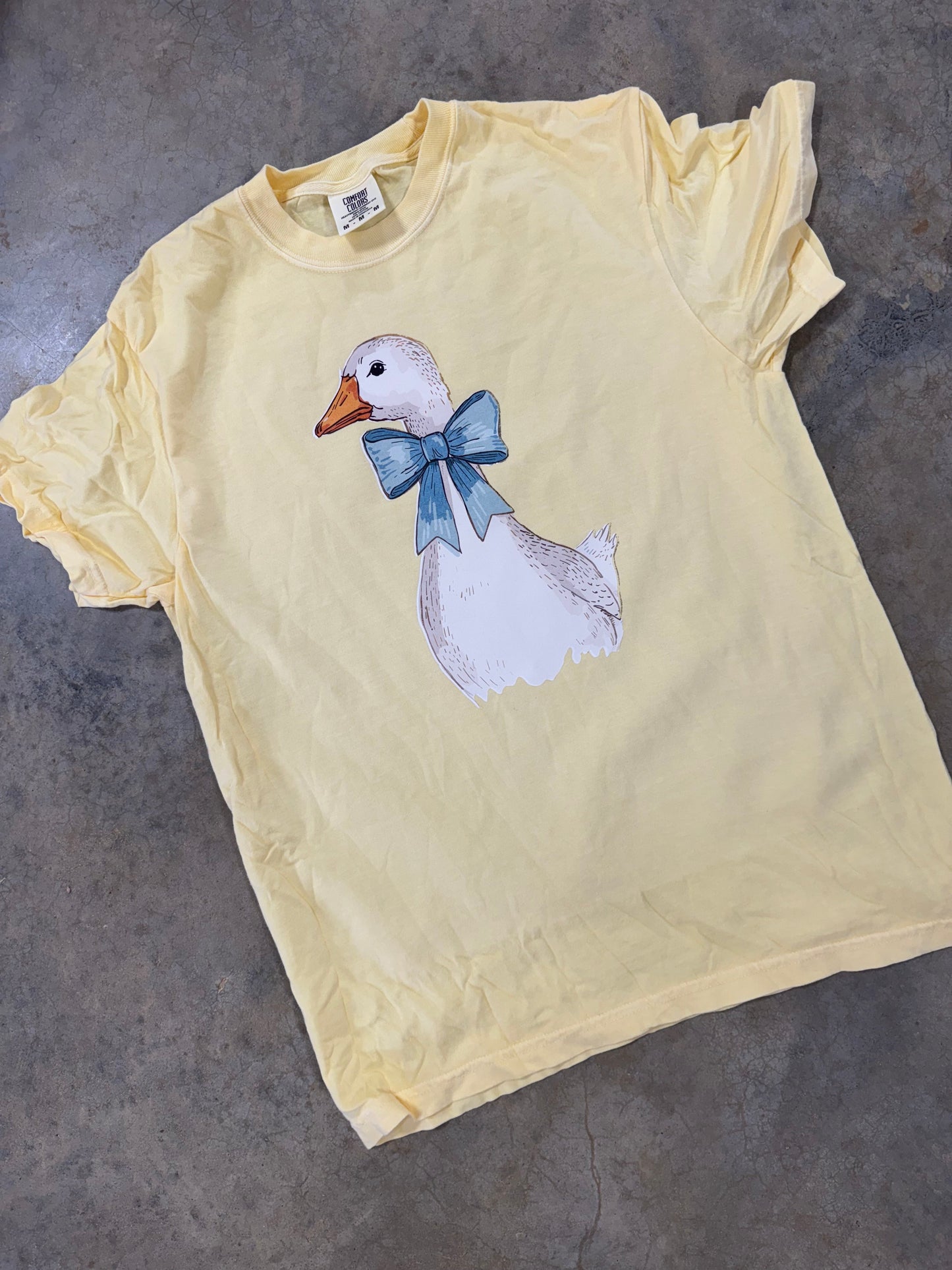 Cute Goose Graphic Tee | Coquette Duck Shirt | Bow Goose Shirt | Southern Preppy Tee | Comfort Colors Easter Shirt
