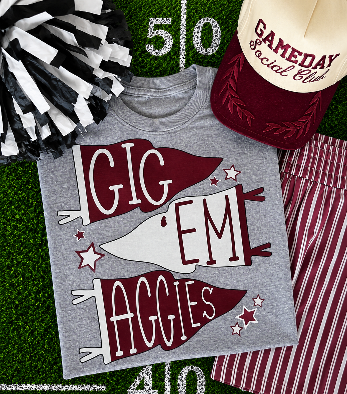 Gig ‘Em Aggies Flags Tee