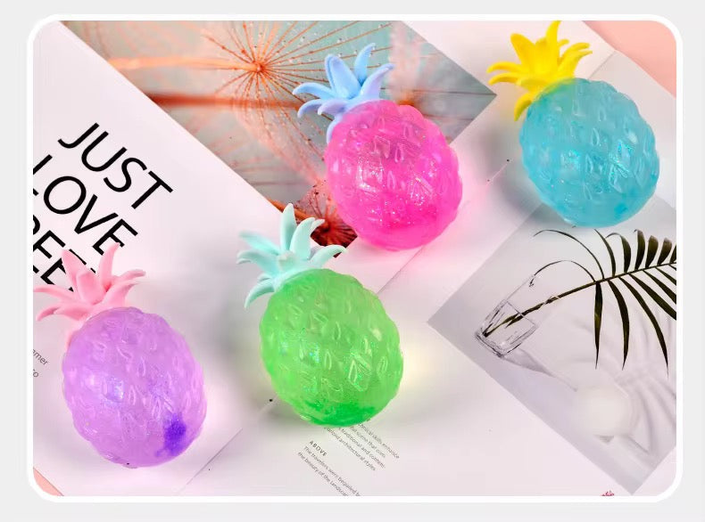 Glitter Gel Pineapple Squishy *READY TO SHIP*