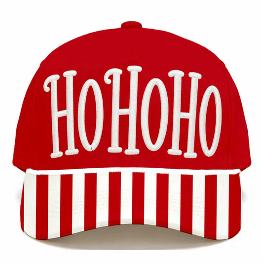 HO HO HO Striped Hat