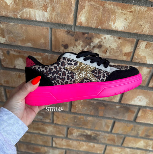 Leopard Star Sneakers