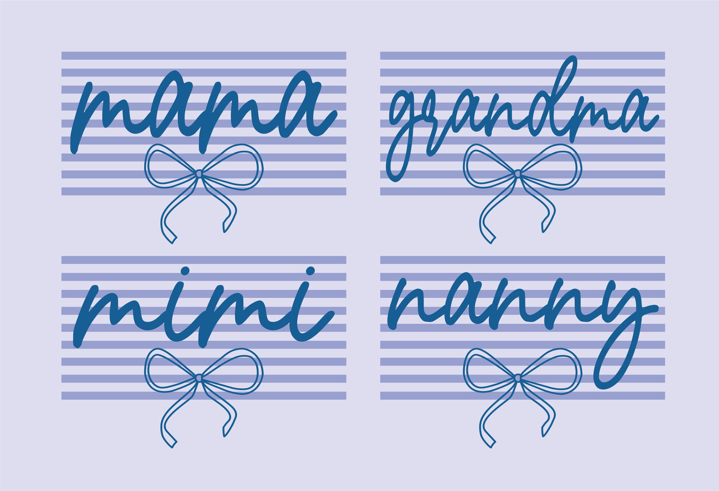 Custom Stripe Bow Tee **ANY NAME