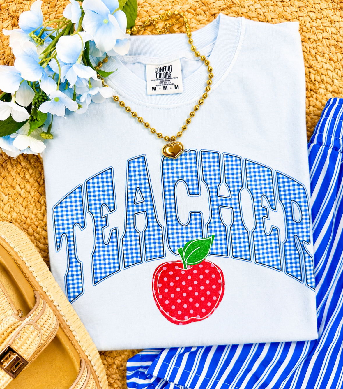 Teacher Gingham Tee
