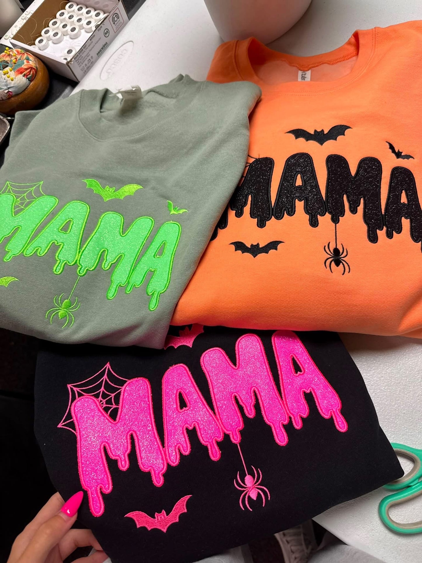 MAMA71 Spooky Halloween Glitter Applique