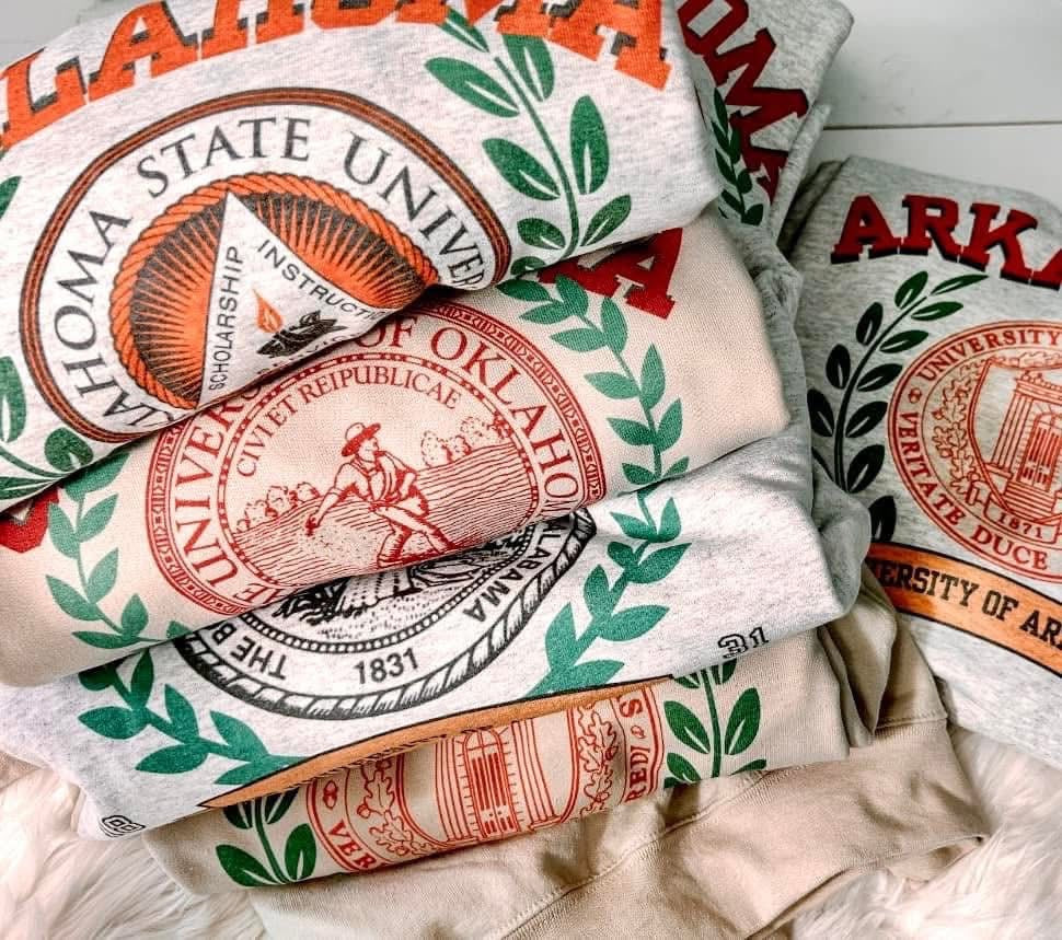 Vintage University Sweatshirt- SUBLIMATION