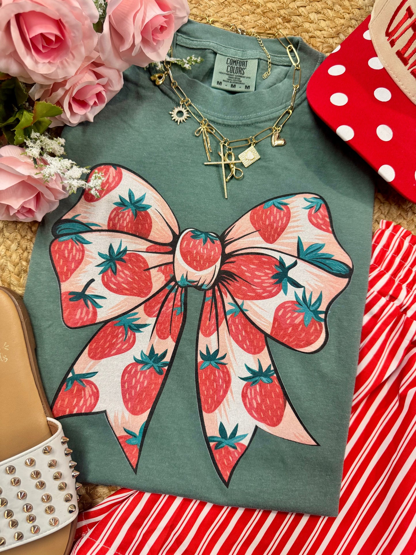 Strawberry Bow Tee