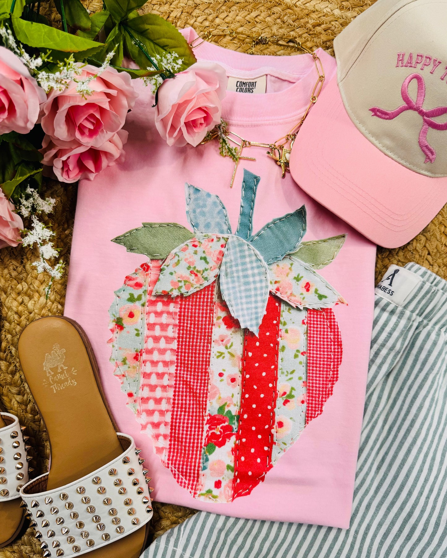 Patchwork Strawberry Tee