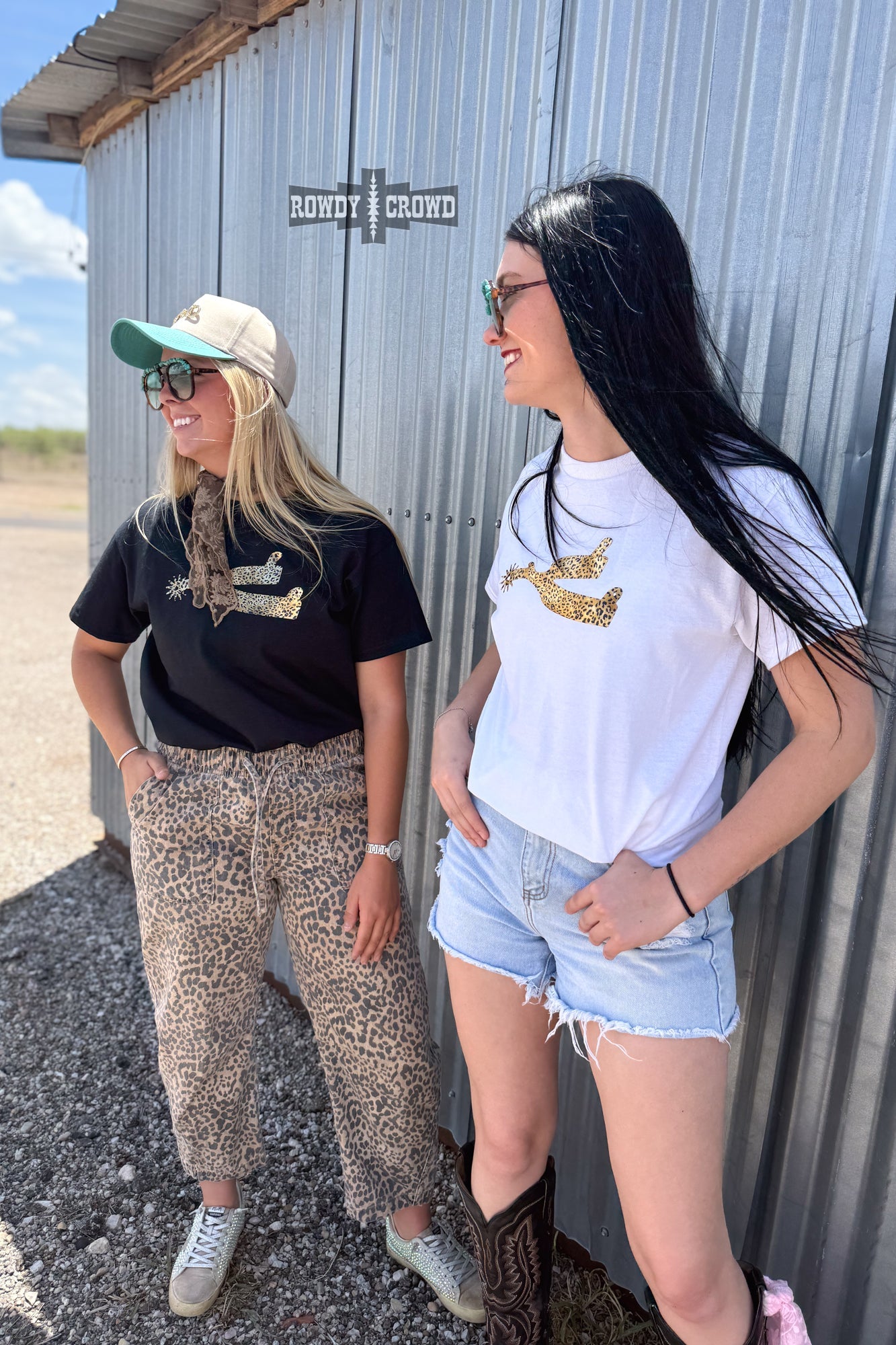 Leopard Spur Tee- WHITE