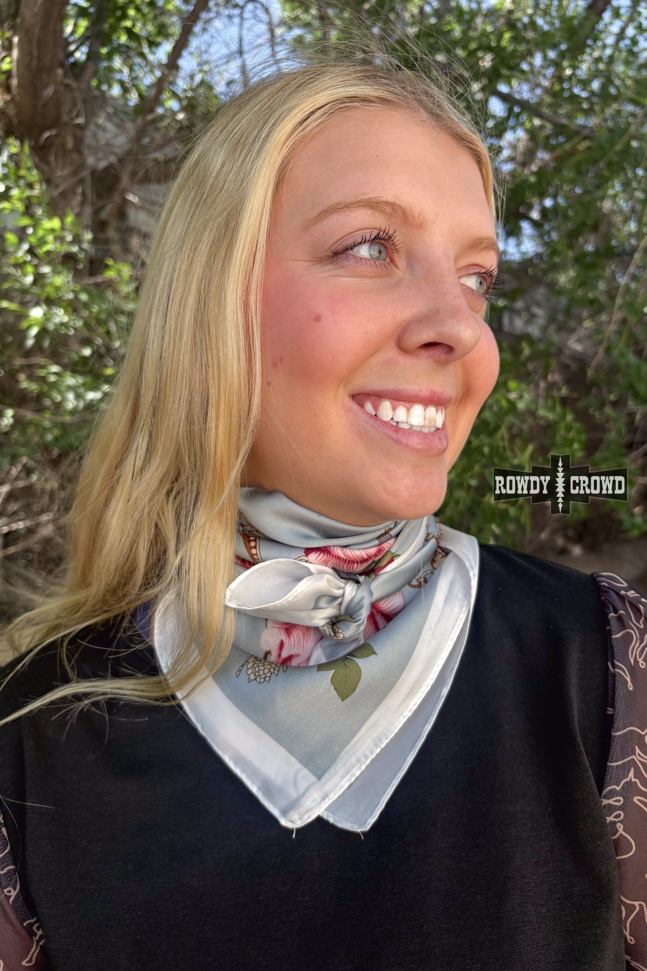 SMALL Rebellious Rose Wild Rag