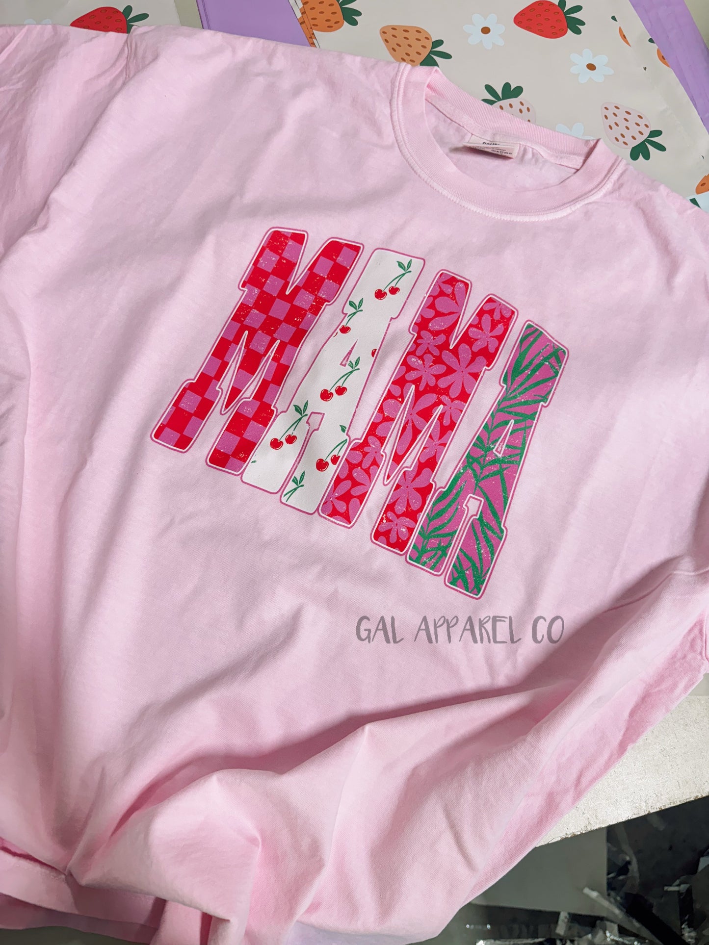 Mama Graphic Tee Pink | Cherry Mama Shirt | Coquette Mama Shirt | Trendy Mom Tee | Summer Boutique Graphic Tee