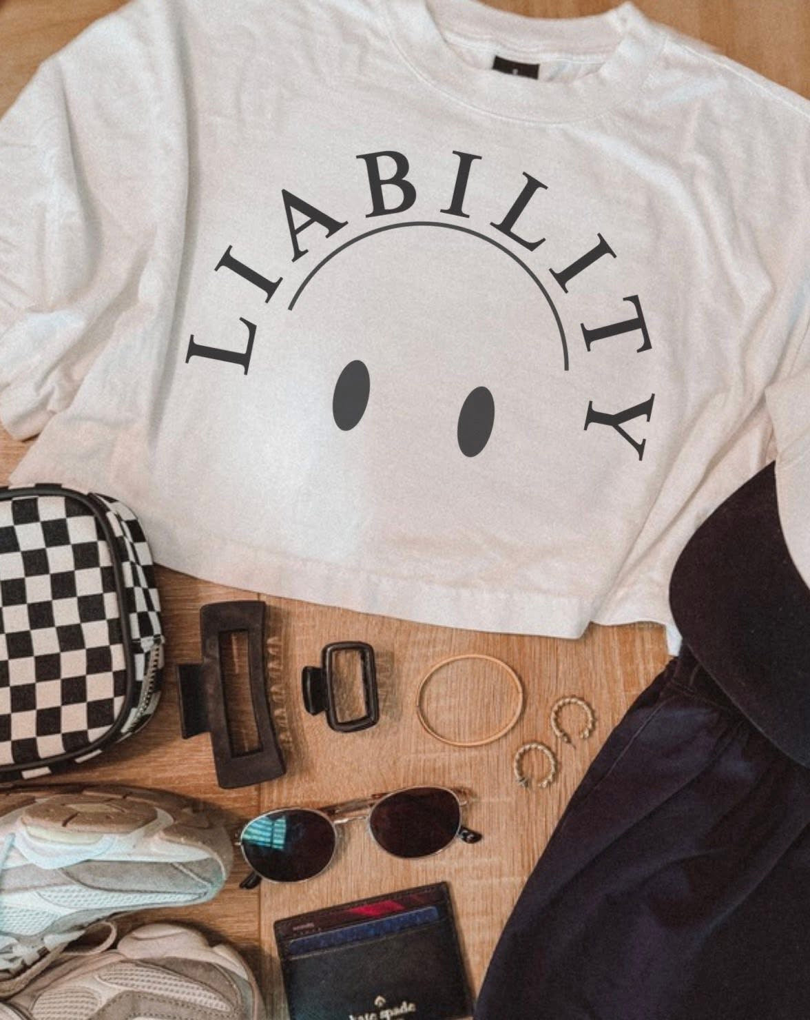 Liability Smiley Face Graphic Tee | Funny Tax Humor Shirt
