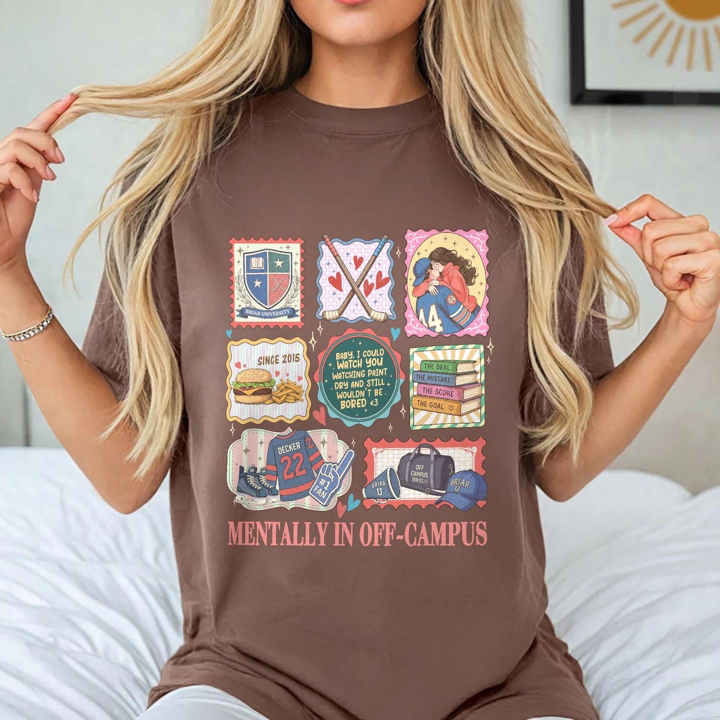 Mentally In Off-Campus Graphic Tee | Hockey Romance Reader Shirt