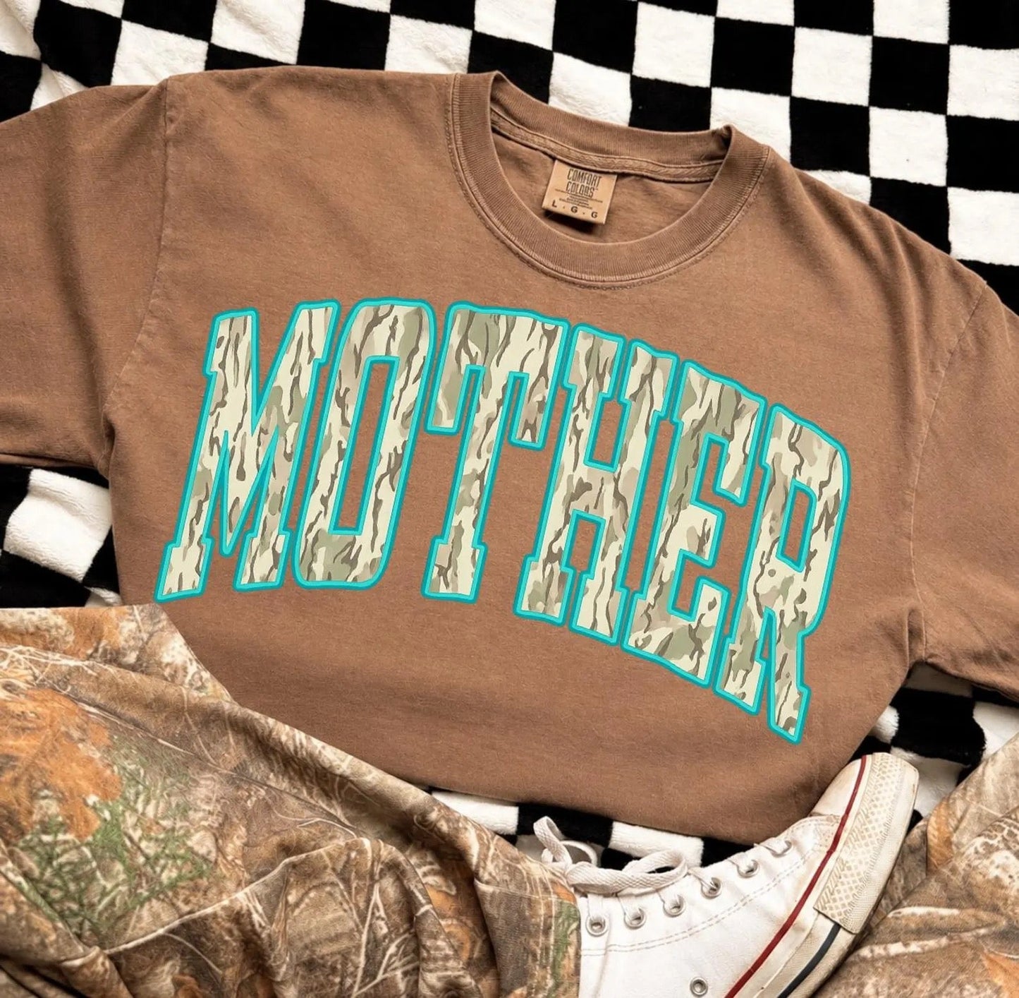 Mother Camo Graphic Tee | Hunting Mom Shirt | Western Mama Comfort Colors T-Shirt