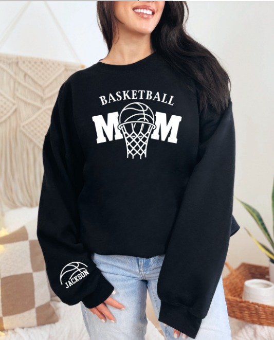 Custom Sport Mom Name Sleeve DTF Top