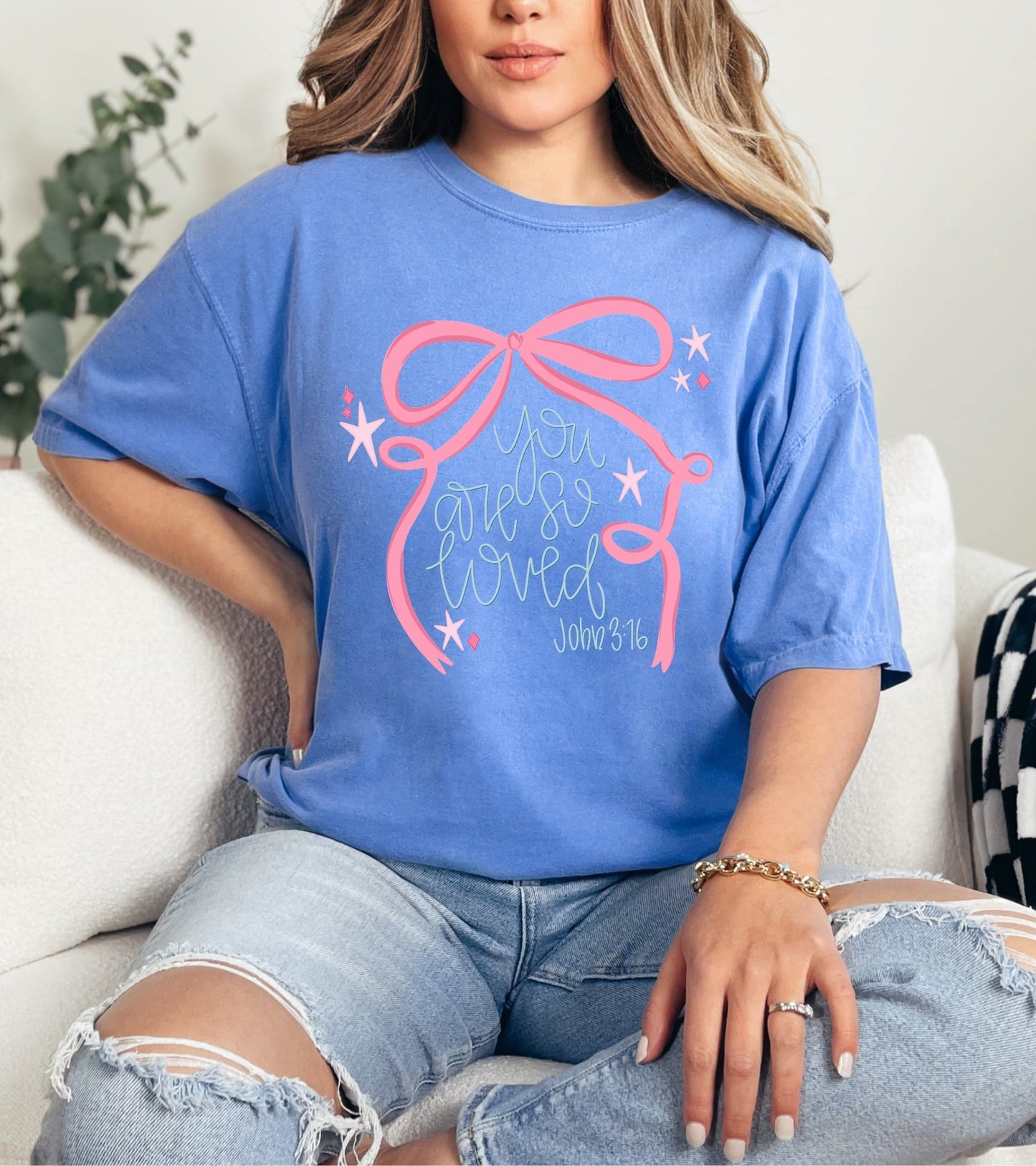 So Loved Coquette Bow Graphic Tee