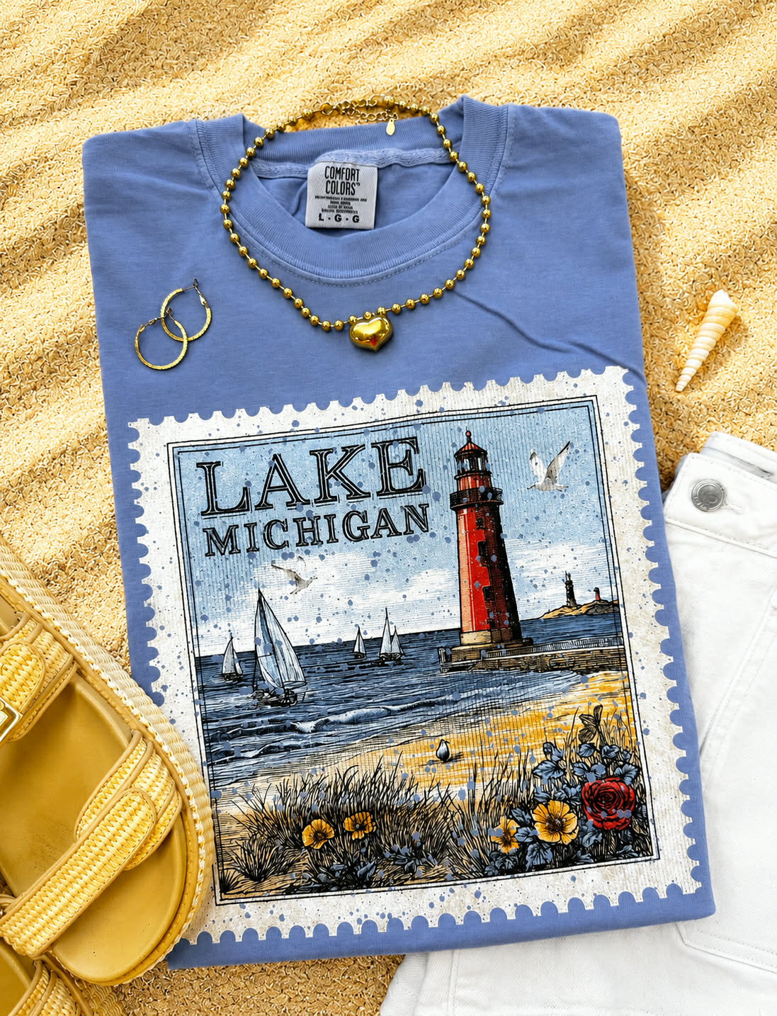Lake Michigan Stamp Tee