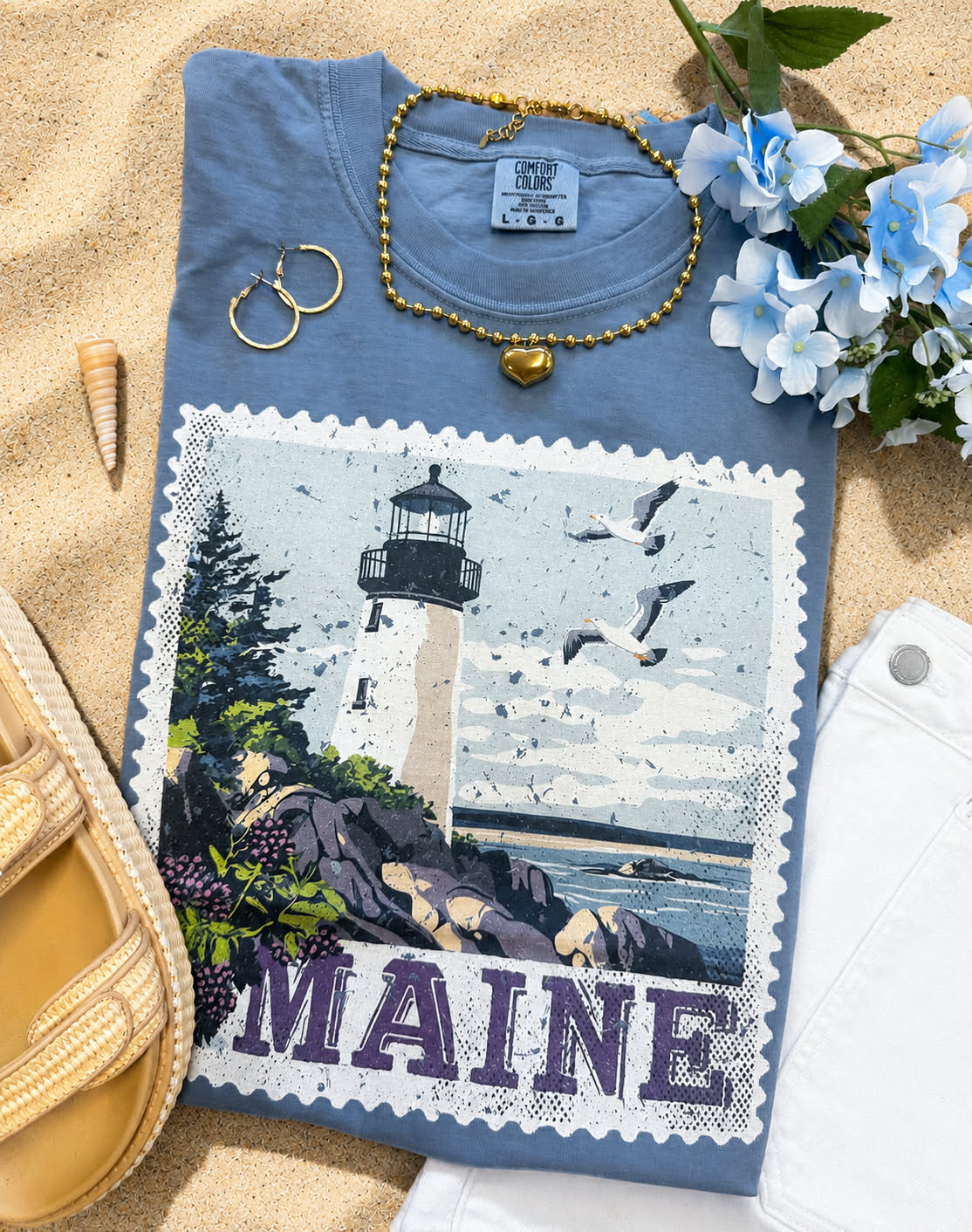 Maine State Stamp Tee