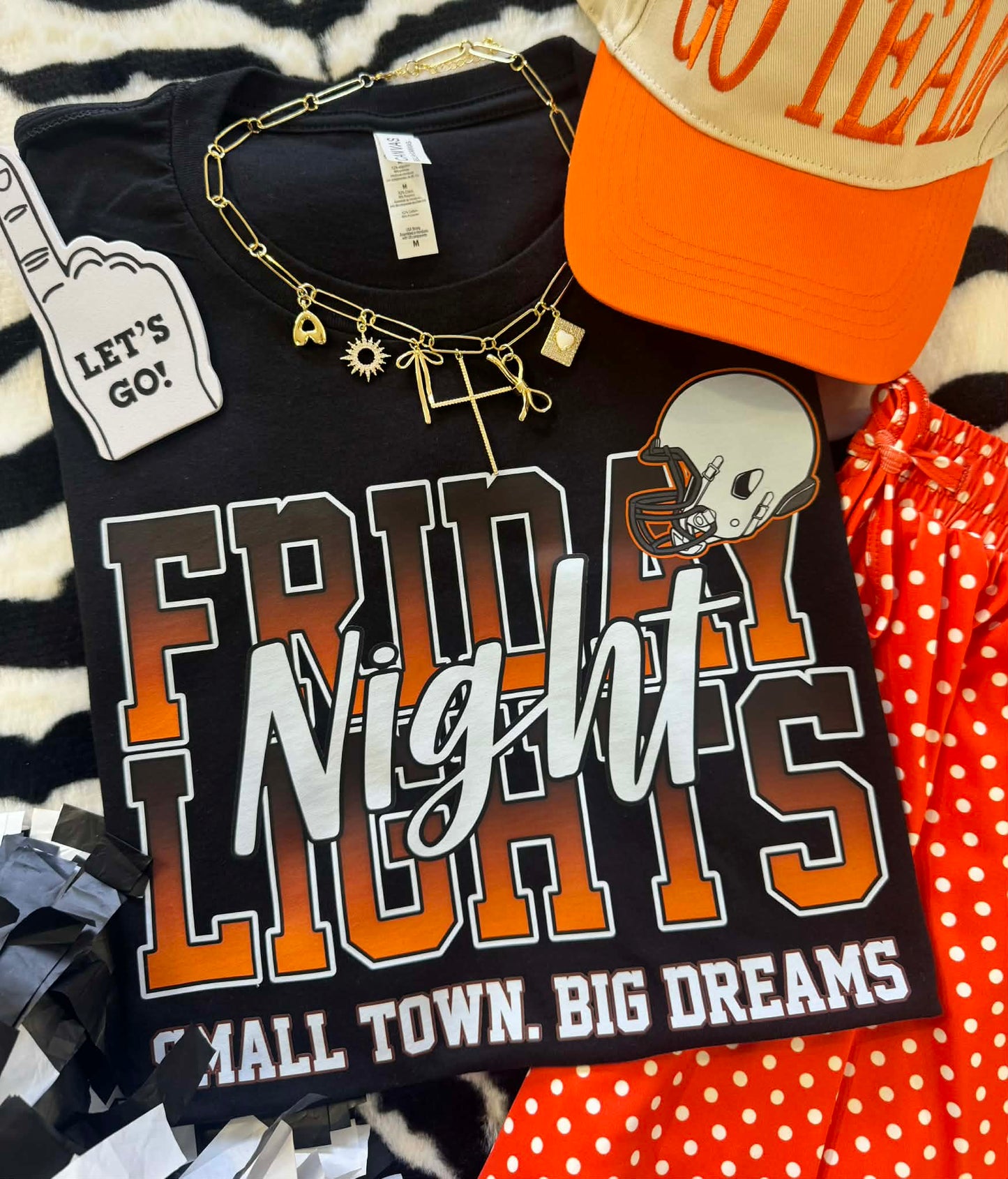 FRIDAY NIGHT LIGHTS ORANGE TEE