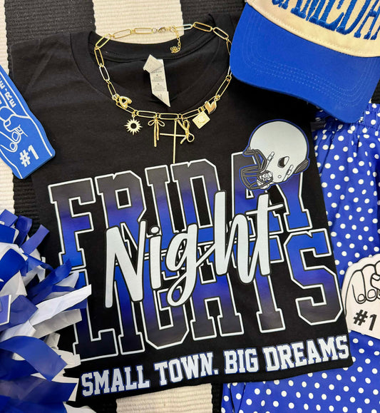 FRIDAY NIGHT LIGHTS BLUE TEE