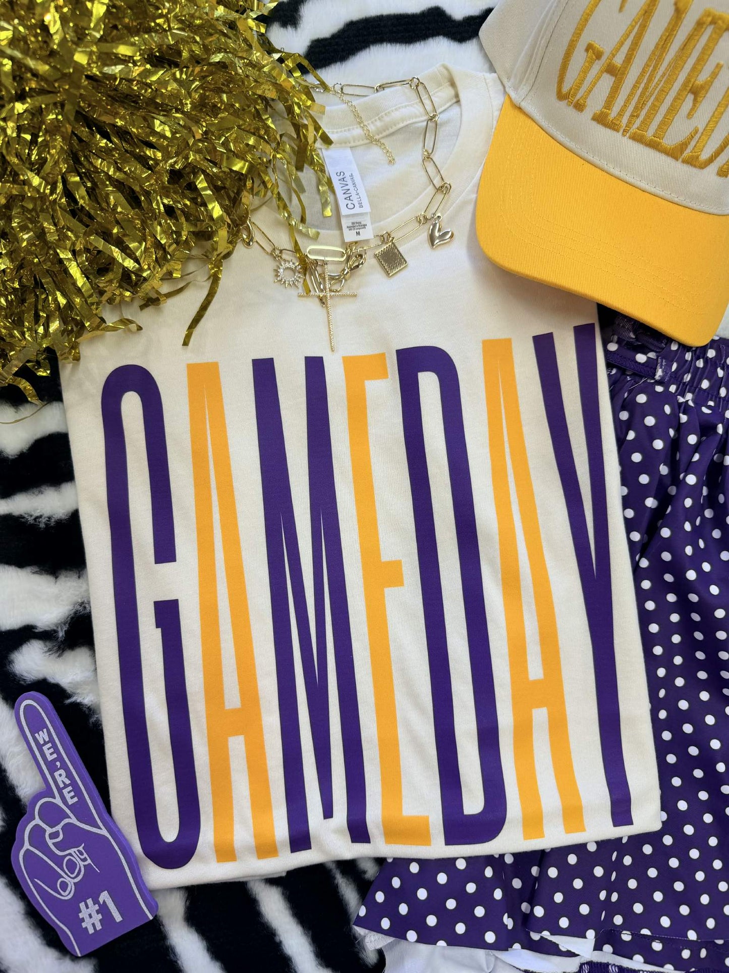 TALL PURPLE & GOLD GAME DAY TEE