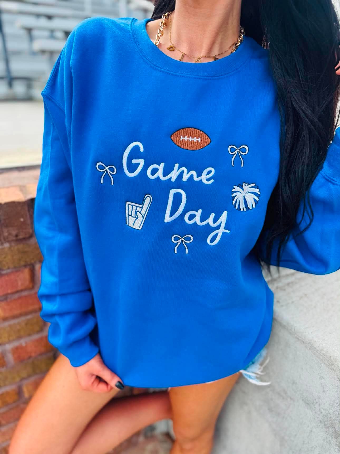 Sport Icons GAME114 Game Day Embroidery Top