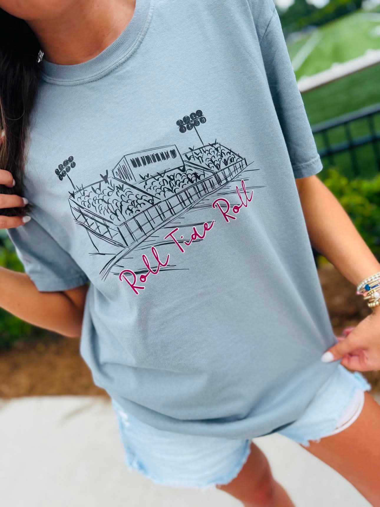Custom Football Stands GAME07 Graphic Tee