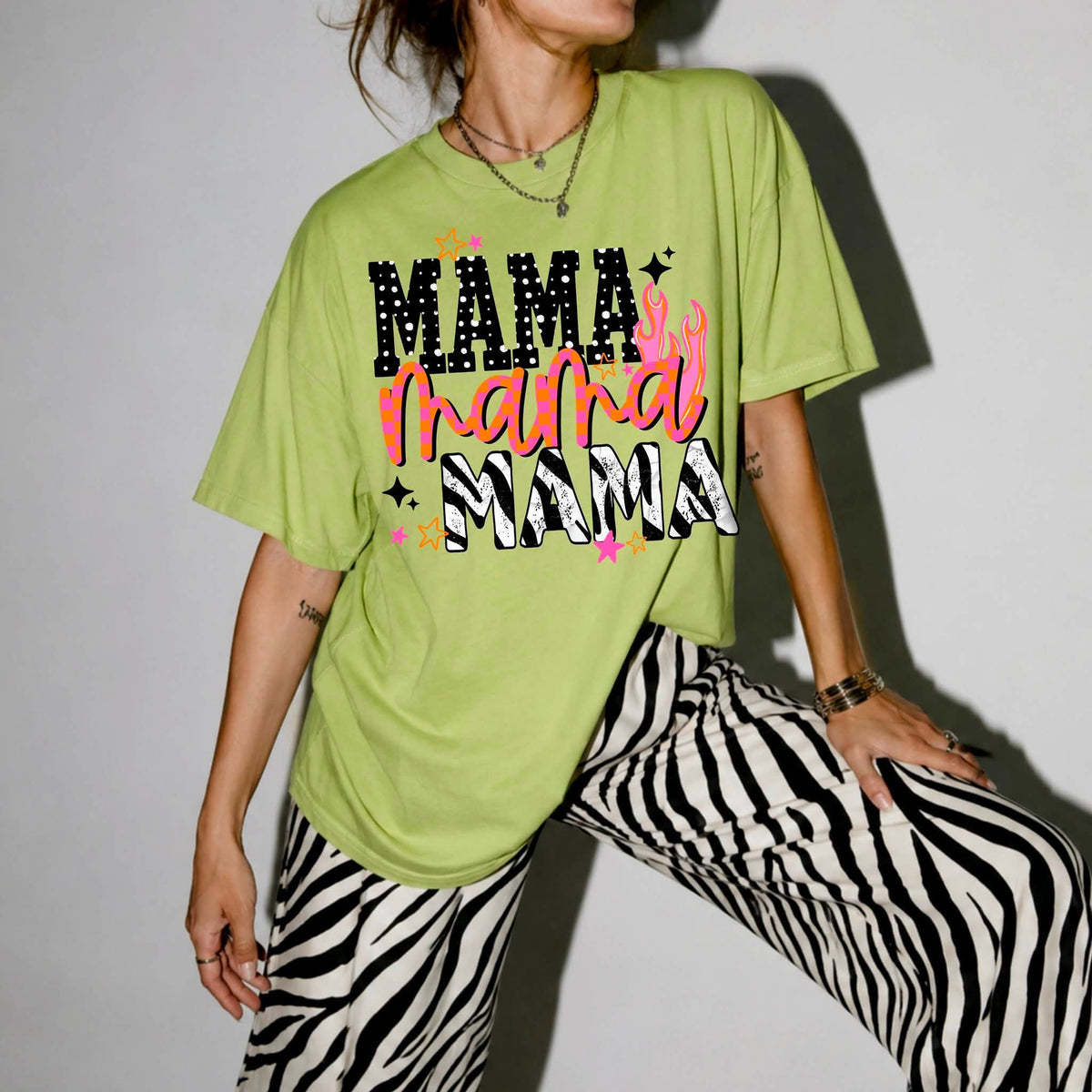 Mama Mama Mama Pistachio Gildan Tee