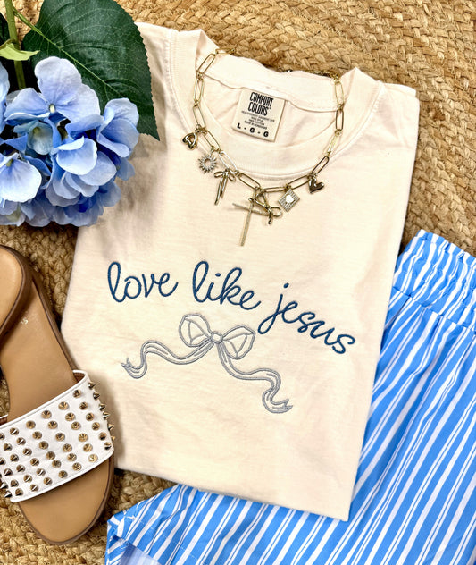 Love Like Jesus Bow Tee