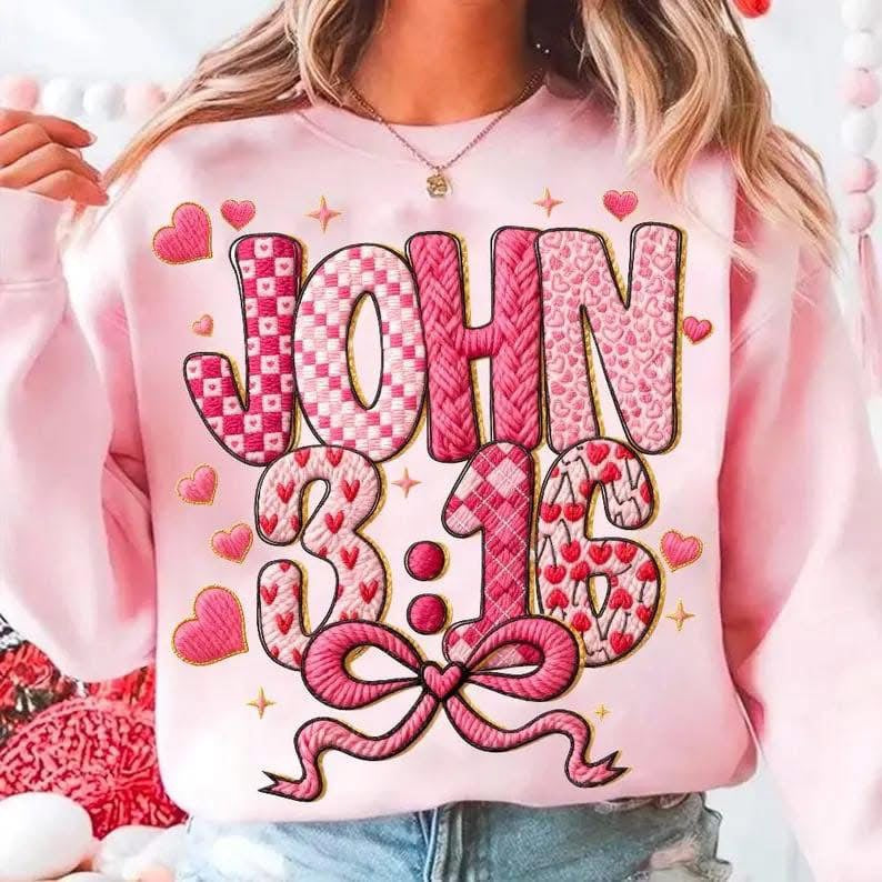 Valentines Hearts Faux Yarn John 316