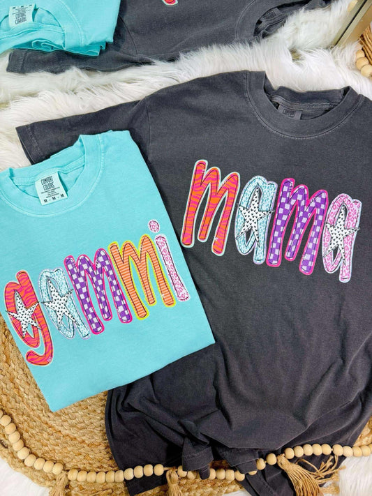 Custom Neon Preppy Multi DTF Tee