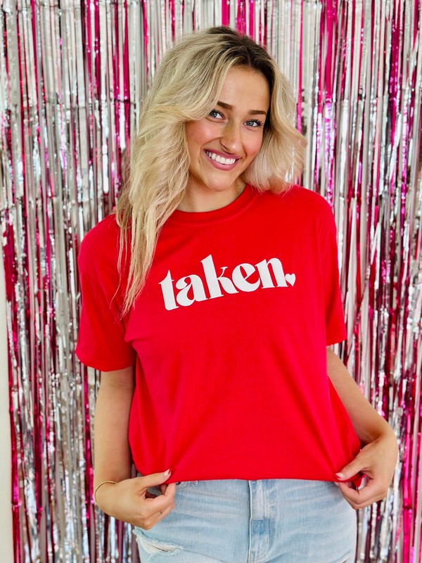 Taken Love Heart Valentine Puff Sweatshirt and Tee